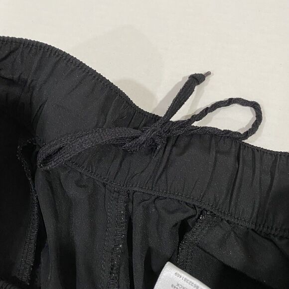 DANSKIN Black Poly Shorts Size Small White Stripes Activewear Running - Picture 5 of 7